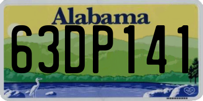 AL license plate 63DP141