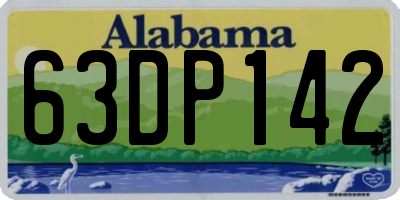 AL license plate 63DP142