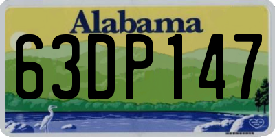 AL license plate 63DP147
