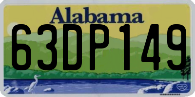 AL license plate 63DP149