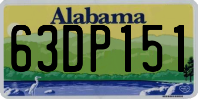 AL license plate 63DP151