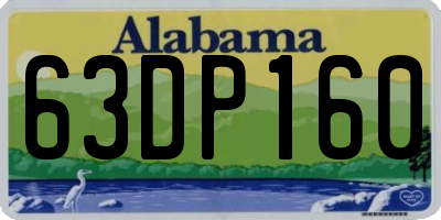 AL license plate 63DP160