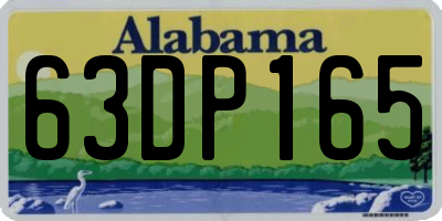 AL license plate 63DP165