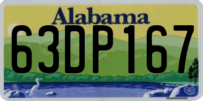 AL license plate 63DP167
