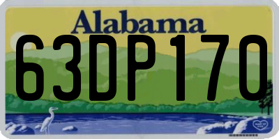 AL license plate 63DP170