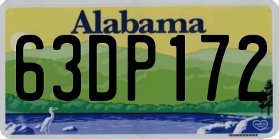 AL license plate 63DP172
