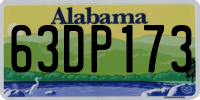 AL license plate 63DP173