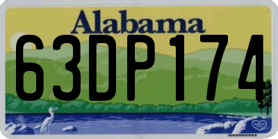 AL license plate 63DP174