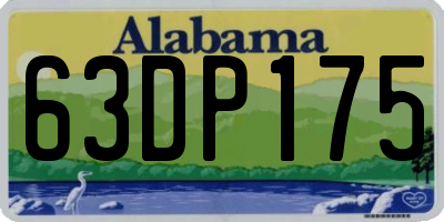 AL license plate 63DP175