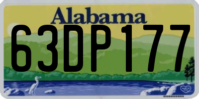 AL license plate 63DP177