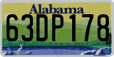 AL license plate 63DP178