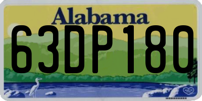 AL license plate 63DP180