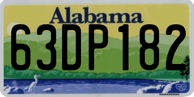 AL license plate 63DP182