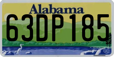 AL license plate 63DP185