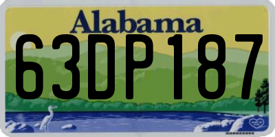 AL license plate 63DP187