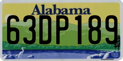 AL license plate 63DP189