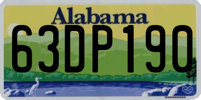 AL license plate 63DP190