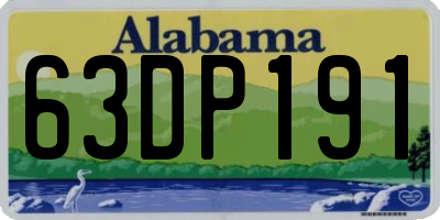 AL license plate 63DP191