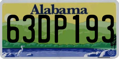 AL license plate 63DP193