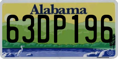AL license plate 63DP196