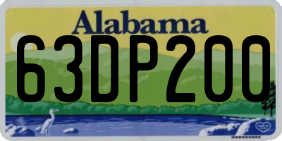 AL license plate 63DP200