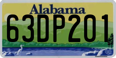 AL license plate 63DP201