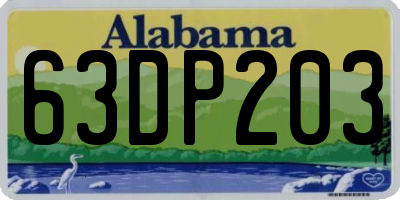 AL license plate 63DP203