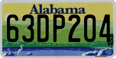 AL license plate 63DP204