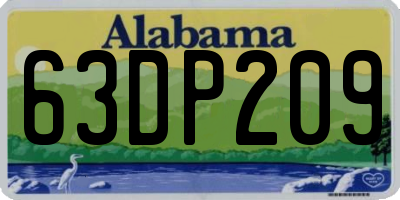 AL license plate 63DP209