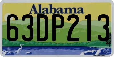 AL license plate 63DP213