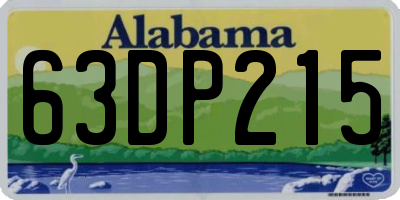 AL license plate 63DP215