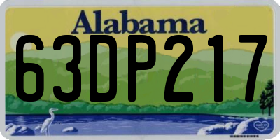 AL license plate 63DP217