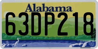 AL license plate 63DP218