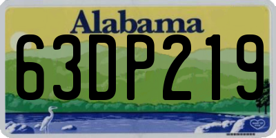 AL license plate 63DP219