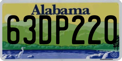AL license plate 63DP220