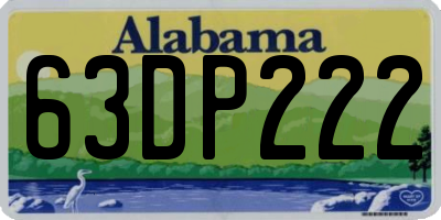 AL license plate 63DP222