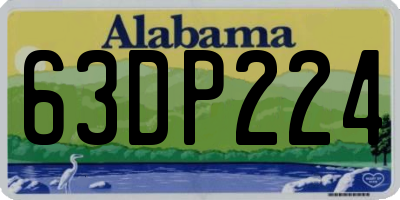 AL license plate 63DP224