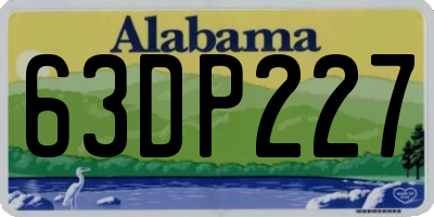 AL license plate 63DP227