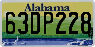 AL license plate 63DP228