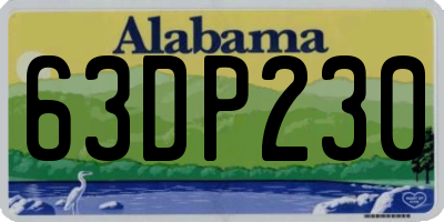 AL license plate 63DP230