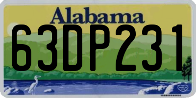 AL license plate 63DP231