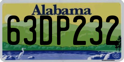 AL license plate 63DP232