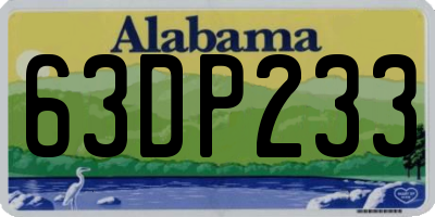 AL license plate 63DP233