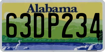 AL license plate 63DP234