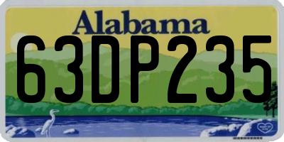 AL license plate 63DP235