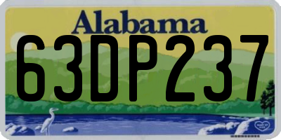 AL license plate 63DP237