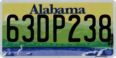 AL license plate 63DP238