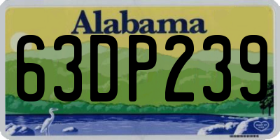 AL license plate 63DP239