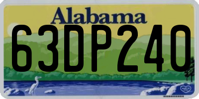 AL license plate 63DP240