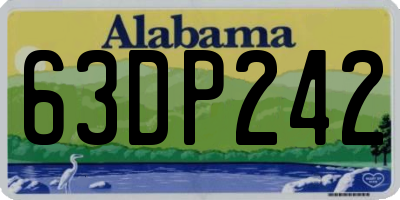 AL license plate 63DP242